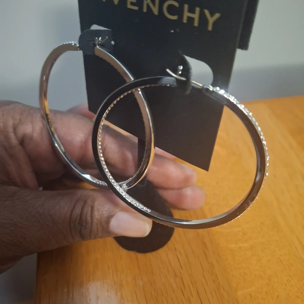 Givenchy Pavé Hoop Earrings & Bangle Bracelet - Picture 6 of 10